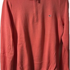 Vineyard Vines Women’s Coral Quarter-Zip Sweater